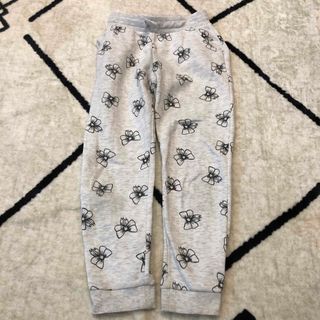 H&M 120センチ〜130センチ　スウェットパンツ　グレー　リボン柄