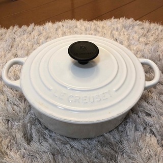 ルクルーゼ(LE CREUSET)のル・クルーゼ　浅型鍋　ココットジャポネーゼ　18cm オフホワイト(鍋/フライパン)