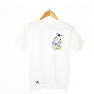 チャムス(CHUMS)のチャムス Tシャツ カットソー 半袖 ポケット ロゴ リゾート アロハ S 白(その他)