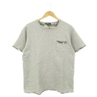 ビームスハート Tシャツ 半袖 カットオフ カモフラ ワンポイント L グレー(Tシャツ/カットソー(半袖/袖なし))