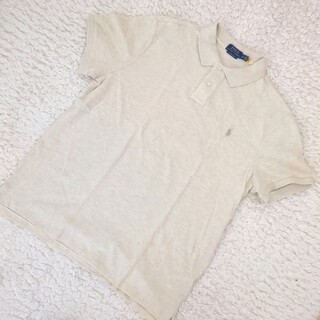 ポロラルフローレン(POLO RALPH LAUREN)の美品 ポロラルフローレン 現行 ナチュラル アイボリー ポロシャツ XL(ポロシャツ)