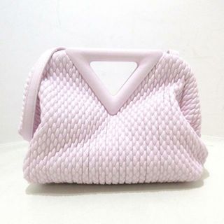 ボッテガヴェネタ(Bottega Veneta)のBOTTEGA VENETA(ボッテガヴェネタ) ショルダーバッグ美品  ザ・トライアングル ライトピンク レザー(ショルダーバッグ)