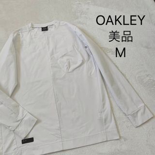 オークリー(Oakley)の美品★オークリー★スカル★長袖シャツ★ゴルフ★ホワイト★M(ウエア)