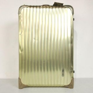 リモワ(RIMOWA)のRIMOWA(リモワ) キャリーバッグ - ゴールド TSAロックナンバー【000】/底面パーツ破損 アルミニウム(スーツケース/キャリーバッグ)