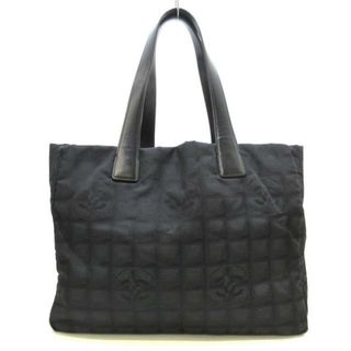 シャネル(CHANEL)のCHANEL(シャネル) トートバッグ ニュートラベルライントートMM 黒 ナイロン×レザー(トートバッグ)