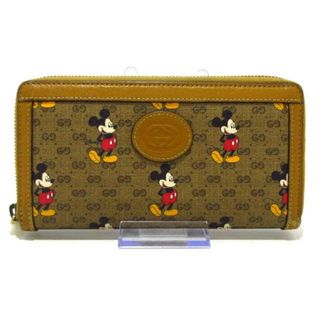 Gucci - GUCCI(グッチ) 長財布 - 602532 ブラウン Disneyコラボ PVC(塩化ビニール)