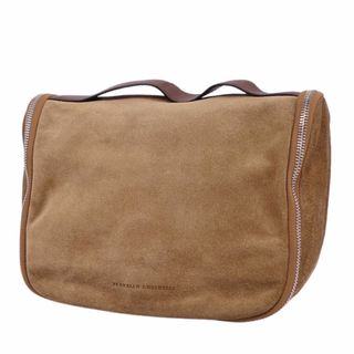 ブルネロクチネリ(BRUNELLO CUCINELLI)の美品 ブルネロクチネリ BRUNELLO CUCINELLI フレキシブルポーチ トラベルポーチ アメニティポーチ スウェード カバン(その他)