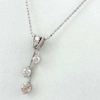 メレダイヤ デザインネックレス K18 【中古】(ネックレス)