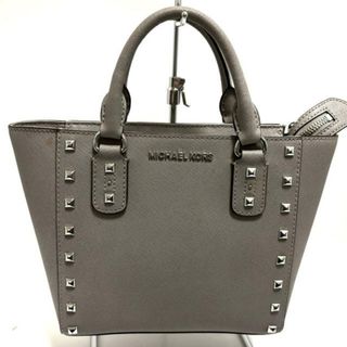 マイケルコース(Michael Kors)のMICHAEL KORS(マイケルコース) ハンドバッグ美品  サンドリーヌ 35H7SD1C1L グレー スタッズ レザー(ハンドバッグ)