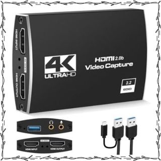 MOYOON 4K HDMI キャプチャーボード スイッチ USB/Type-C(映像用ケーブル)