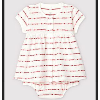 プチバトー(PETIT BATEAU)の未使用　プチバトー　ジャガードブルマ付きワンピース(ワンピース)