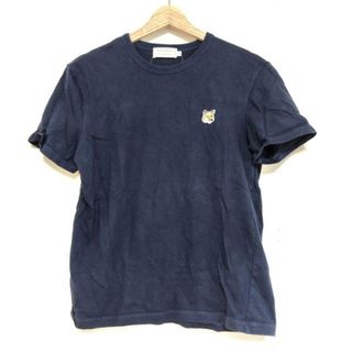 MAISON KITSUNE(メゾンキツネ) 半袖Tシャツ サイズXS レディース - ネイビー×ブラウン×白 クルーネック