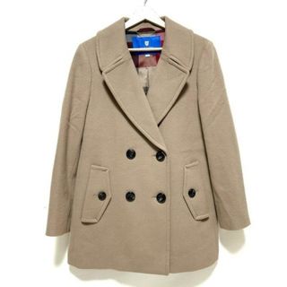 ブルーレーベルクレストブリッジ(BLUE LABEL CRESTBRIDGE)のBLUE LABEL CRESTBRIDGE(ブルーレーベルクレストブリッジ) Pコート サイズ38 M レディース - ベージュ 長袖/秋/冬(ピーコート)