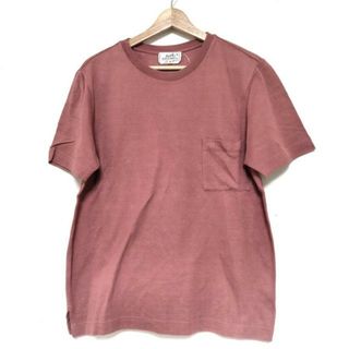 HERMES(エルメス) 半袖Tシャツ サイズM メンズ - ピンクベージュ クルーネック