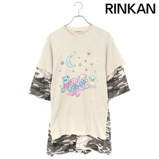 Balenciaga - バレンシアガ  641584 TJVI1 ベアプリントカモ柄ドッキングTシャツ メンズ L