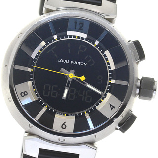 ルイヴィトン(LOUIS VUITTON)のベルト訳あり ルイ・ヴィトン LOUIS VUITTON Q118F タンブール インブラック クォーツ メンズ _817319(腕時計(アナログ))