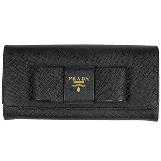 PRADA - プラダ ロゴ 長財布 レディース 【中古】