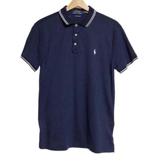 ポロラルフローレン(POLO RALPH LAUREN)のPOLObyRalphLauren(ポロラルフローレン) 半袖ポロシャツ サイズS メンズ美品  - ネイビー×白(ポロシャツ)