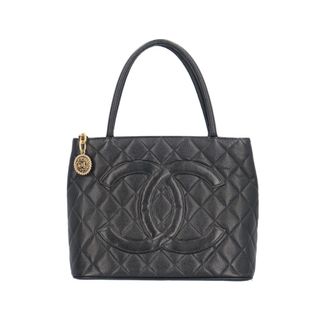 シャネル(CHANEL)のシャネル 復刻トート マトラッセ トートバッグ キャビアスキン A01804 ブラック レディース CHANEL  中古(トートバッグ)