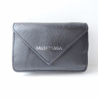 バレンシアガ(Balenciaga)のBALENCIAGA(バレンシアガ) 3つ折り財布 ペーパーミニウォレット 391446 黒 レザー(財布)