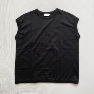 AURALEE - handvaerk  60/2 クルーネックノースリーブTシャツ