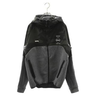 エフシーアールビー(F.C.R.B.)のF.C.R.B./F.C.Real Bristol/FCRB エフシーアールビー/エフシーレアルブリストル 21AW VENTILATION HOODIE ベンチレーション フーディー カモ切替 フードジップアップパーカー FCRB-212061 グレー/グリーン(パーカー)