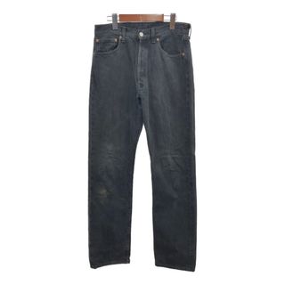 リーバイス(Levi's)の90年代 ポーランド製 Levi's リーバイス 501 デニムパンツ ブラック (メンズ W33 L34) 中古 古着 Q7606(デニム/ジーンズ)