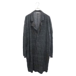 ヨウジヤマモト(Yohji Yamamoto)のYohji Yamamoto POUR HOMME ヨウジヤマモト プールオム 20AW ムラ染めチェック柄 ガウンコート ロングシャツジャケット HR-T12-980 マルチ(フライトジャケット)