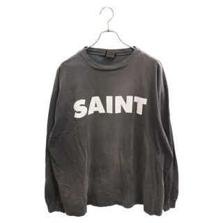 SAINT MICHAEL セントマイケル 23AW ヴィンテージ加工SNTプリント長袖Tシャツ ブラック SM-A23-0000-010(Tシャツ/カットソー(七分/長袖))