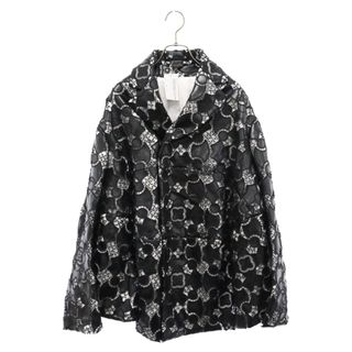 コムデギャルソン(COMME des GARCONS)のCOMME des GARCONS コムデギャルソン 23SS 総柄フェイクレザージャケット ブラック レディース GKJ015051(フライトジャケット)