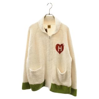 ヒューマンメイド(HUMAN MADE)のHUMAN MADE ヒューマンメイド COZY COWICHAN コーズィ カウチン ジップアップ ガウン ジャケット ホワイト HM22CS030(フライトジャケット)