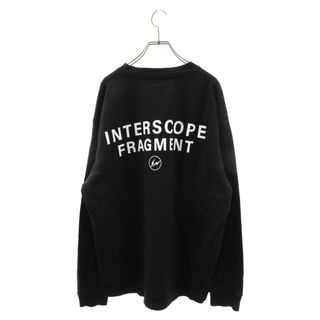 FRAGMENT DESIGN フラグメントデザイン x INTERSCOPE Crewneck×インタースコープ フロントロゴ刺繍 スウェットトレーナー ブラック(スウェット)