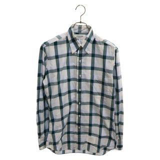 トムブラウン(THOM BROWNE)のTHOM BROWNE トムブラウン ボタンダウンチェック柄長袖シャツ グリーン MWL001A00139(シャツ)