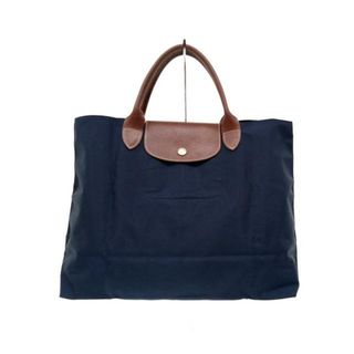 ロンシャン(LONGCHAMP)のLONGCHAMP(ロンシャン) トートバッグ ネイビー×ブラウン 折りたたみ ナイロン(トートバッグ)