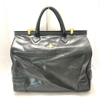 ヴィヴィアンウエストウッド(Vivienne Westwood)のVivienneWestwood(ヴィヴィアンウエストウッド) ボストンバッグ美品  黒×ゴールド レザー(ボストンバッグ)