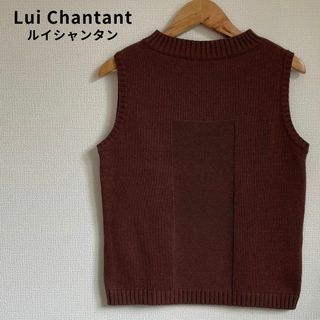 Lui Chantant ルイシャンタン ニット ベスト ノースリーブ 日本製(カットソー(半袖/袖なし))