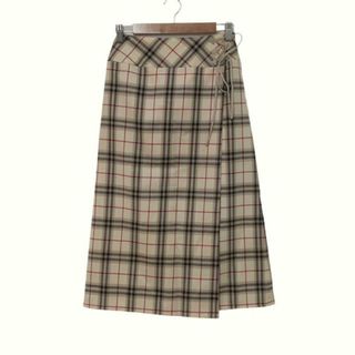 バーバリーブルーレーベル(BURBERRY BLUE LABEL)のBurberry Blue Label(バーバリーブルーレーベル) スカート サイズ36 S レディース美品  - アイボリー×ライトブラウン×マルチ ひざ丈/チェック柄(その他)