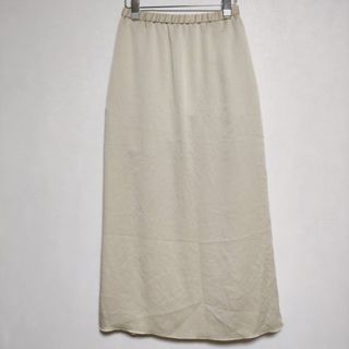 BEAUTY&YOUTH UNITED ARROWS - ROKU 6 BEAUTY&YOUTH SATIN SKIRT 定価14300円　サテン ロングスカート ベージュ レディース ロクビューティアンドユース【中古】4-0511M∞