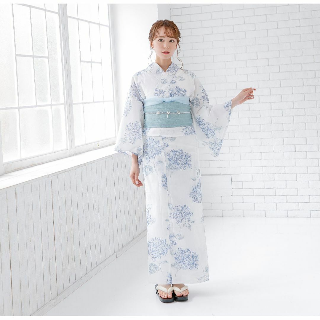 新品 4点 浴衣 セット 浴衣セット レディース 水色 紫陽花 4Y-13 新品 4点 浴衣 セット 浴衣セット レディース 水色 紫陽花 4Y-13