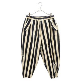 トウヨウエンタープライズ(東洋エンタープライズ)の東洋エンタープライズ トウヨウエンタープライズ gold BLEED STRIPES COTTON WEATHER BALLOON PANTS ストライプイージーテーパードロングパンツ ホワイト ネイビー GL41797(その他)