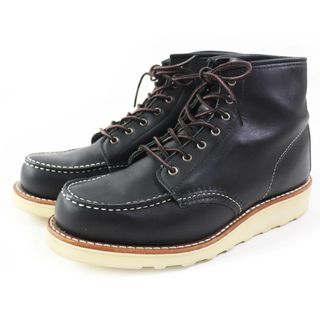 極美品◎RED WING レッドウィング 3373 レディースモデル 6インチ クラシックモック バウンダリー レザー ショートブーツ ブラック 8 1／2B（25.5cm） レディース(ブーツ)