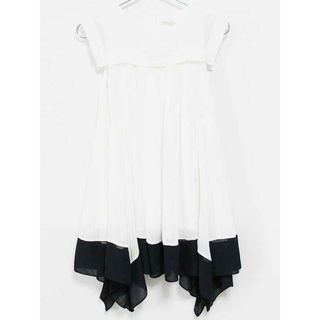 クロエ(Chloe)の【夏物 新入荷!】‡クロエ/Chloe‡130cm ノースリーブワンピース 白×紺【中古】子供服 キッズ kids 女の子 夏 onepi 125042(ワンピース)