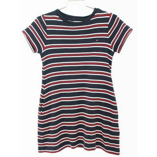 トミーヒルフィガー(TOMMY HILFIGER)の【夏物 新入荷!】[トミーヒルフィガー/TOMMY HILFIGER]110cm 半袖ワンピース 紺×赤白【中古】子供服 キッズ kids 女の子 夏 onepi 425042(ワンピース)