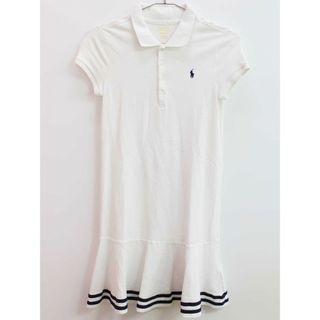 ラルフローレン(Ralph Lauren)の【夏物 新入荷!】◇ラルフローレン/Ralph Lauren◇150cm 半袖ワンピース 白×紺【中古】子供服 キッズ kids ジュニア 女の子 夏 onepi 715042(ワンピース)