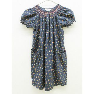 Bonpoint - 【夏物 新入荷!】▲ボンポワン/BONPOINT▲152cm(12) 半袖ワンピース 濃紺 リバティ スモック刺?【中古】子供服 キッズ kids ジュニア 女の子 onepi 225042