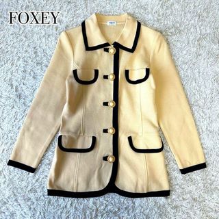 FOXEY フォクシー ジャケット ブルゾン 金ボタン イエロー  マスタード