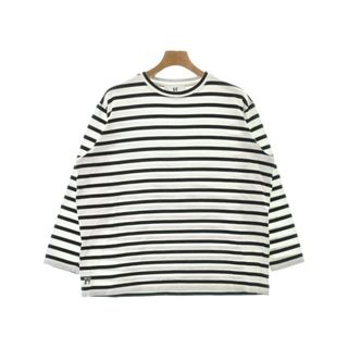 ハバノス(HBNS)のHBNS ハバノス Tシャツ・カットソー M 白x黒(ボーダー) 【古着】【中古】(Tシャツ/カットソー(半袖/袖なし))