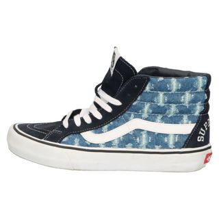 シュプリーム(Supreme)のSUPREME シュプリーム 20SS×VANS Hole Punch Denim Sk8-Hi Pro バンズ ホールパンチデニムスケートハイ ハイカットスニーカー インディゴ×ネイビー 27cm/US9(スニーカー)