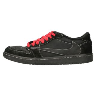 ナイキ(NIKE)のNIKE ナイキ ×TRAVIS SCOTT AIR JORDAN 1 LOW OG SP BLACK PHANTOM トラヴィススコット エアジョーダン1ローブラックファントム ローカットスニーカー US10/28.0cm DM7866-001(スニーカー)