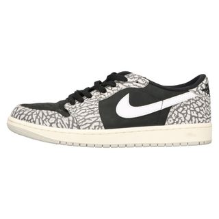 ナイキ(NIKE)のNIKE ナイキ AIR JORDAN 1 LOW Black Cement エアジョーダン1 ブラックセメント ローカットスニーカー グレー/ブラック US9.5/27.5cm CZ0790-001(スニーカー)